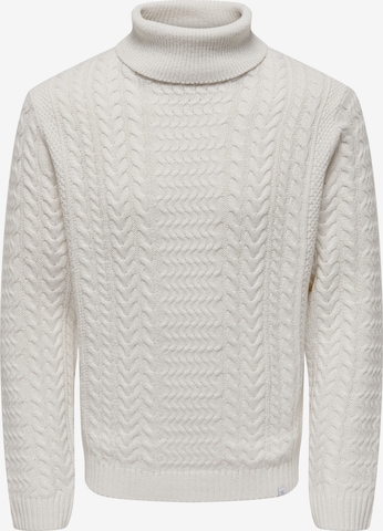 Pullover 'ONSFLETCHER' di Only & Sons in bianco: frontale