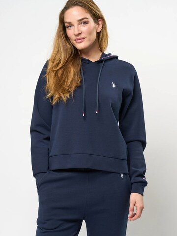 U.S. POLO ASSN. Sweatshirt 'Gold' in Blauw: voorkant