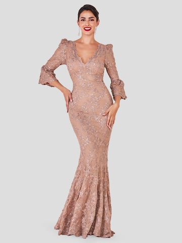 GODDIVA Dress in Beige: front