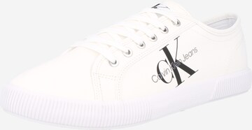 Calvin Klein Jeans Låg sneaker 'ESSENTIAL VULCANIZED 1' i vit: framsida