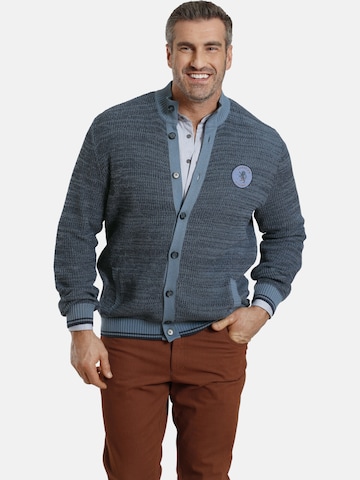 Charles Colby Knit Cardigan 'Duke Odoi' in Blue: front