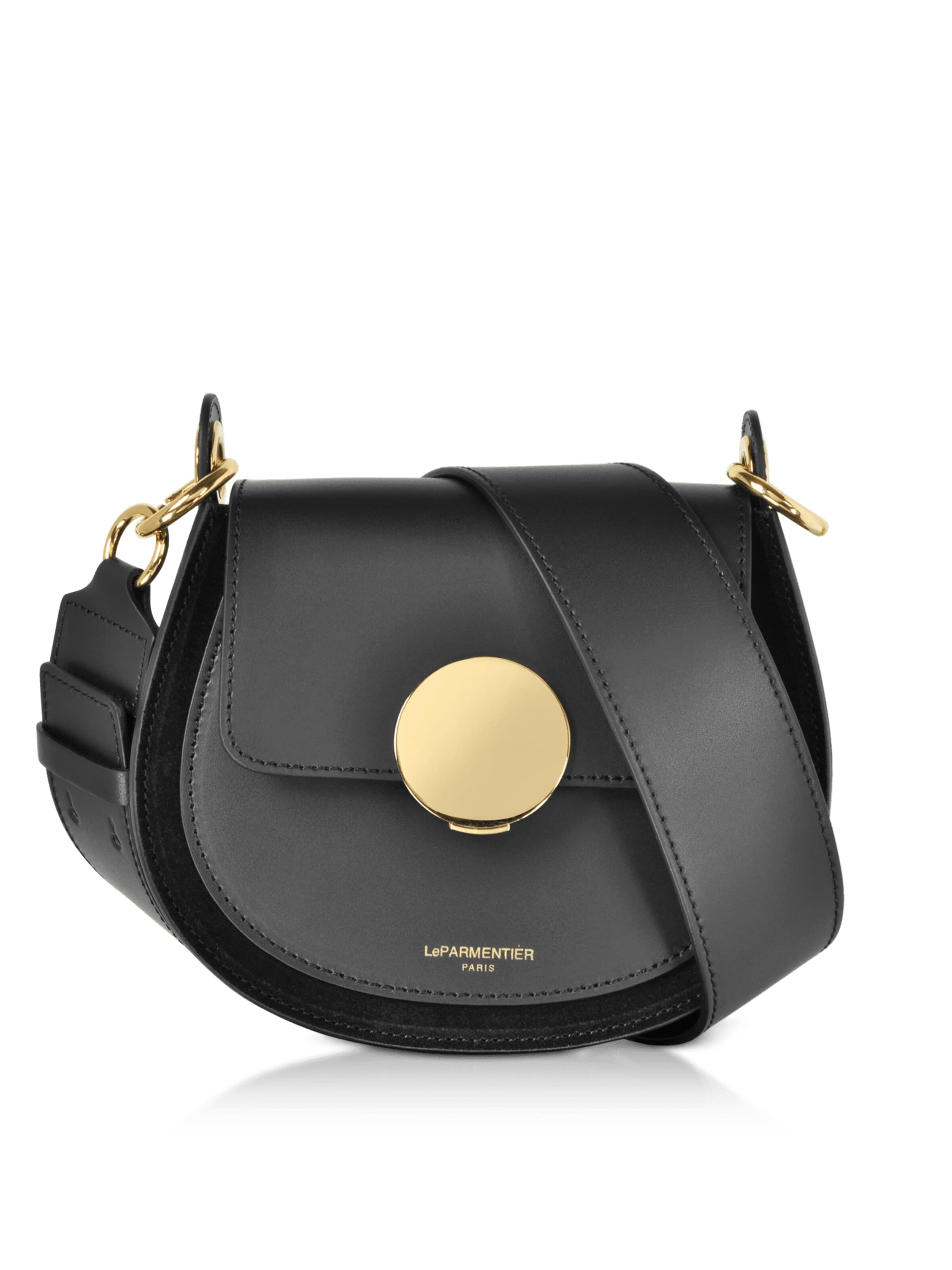 LeParmentier - Bolso de mano 'Yucca' en negro: frente