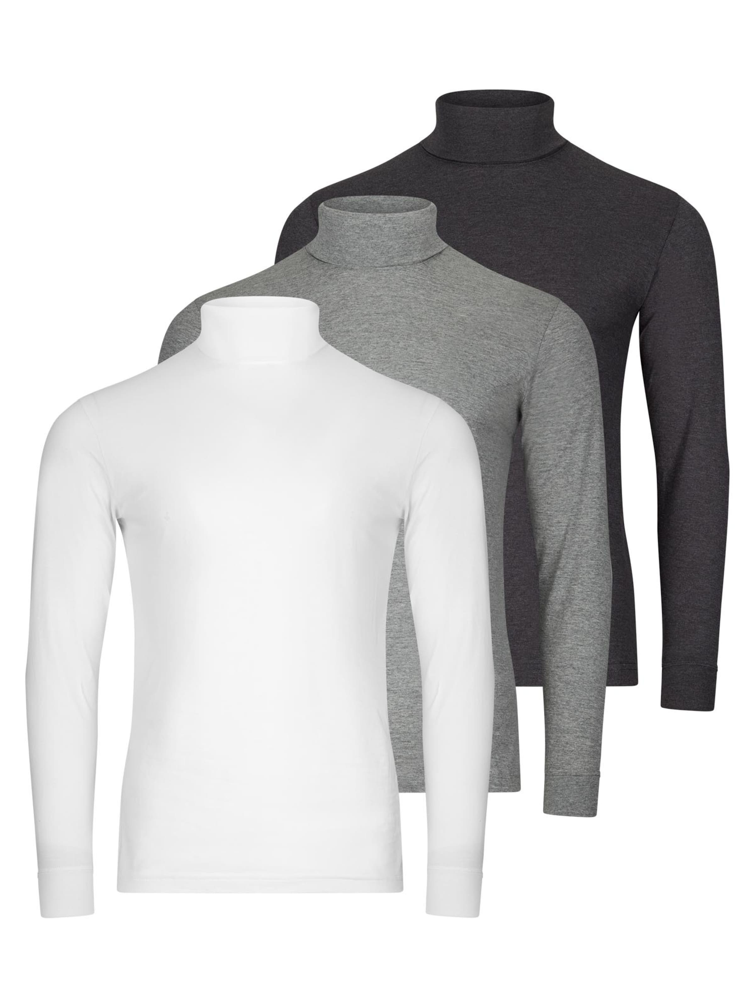 Ragman Shirt 'Basic' in Silver: front