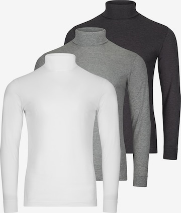 Ragman Shirt 'Basic' in Silver: front