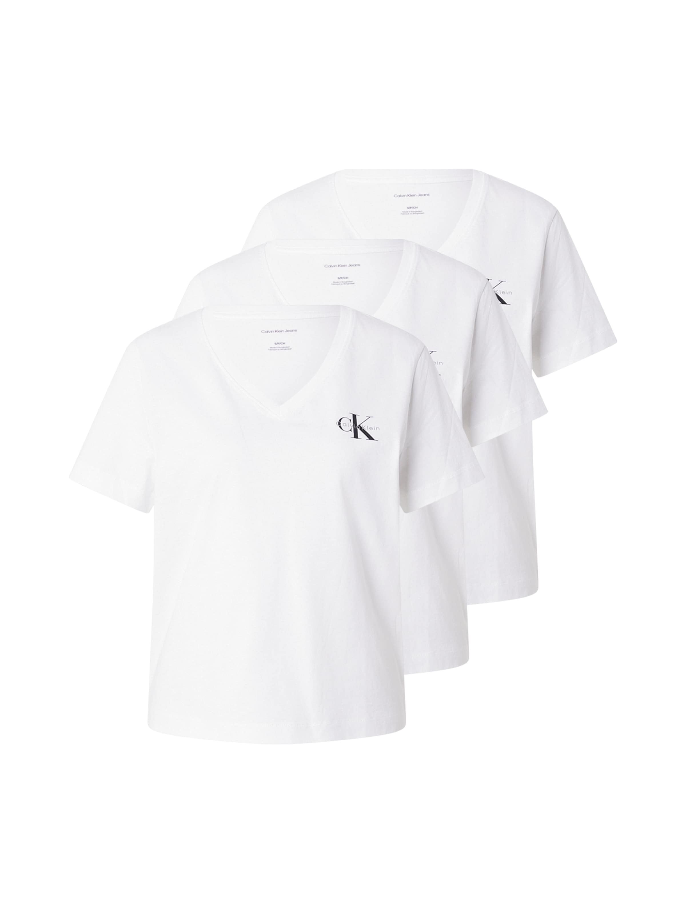 Tricou de la Calvin Klein Jeans pe alb: față