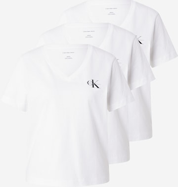 Tricou de la Calvin Klein Jeans pe alb: față