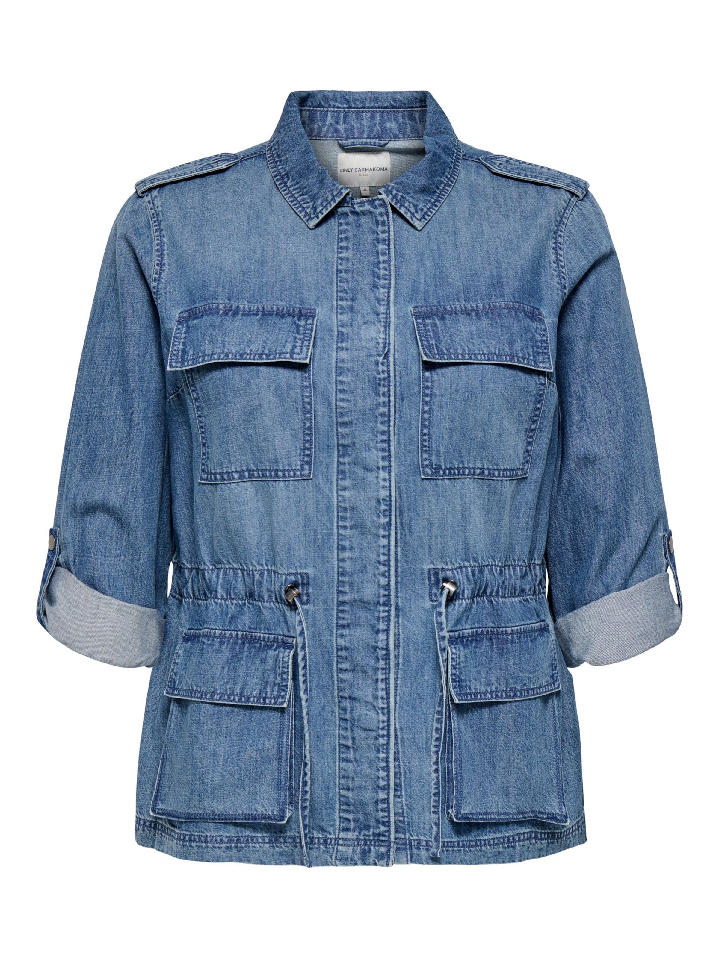 ONLY Carmakoma Tussenjas 'CARKENYA' in Blauw: voorkant