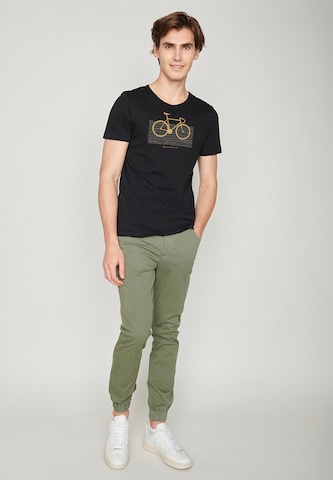 GREENBOMB Shirt 'Bike Bars' in Zwart