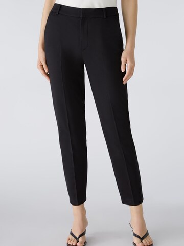 OUI Slimfit Pantalon 'FEYLIA' in Zwart: voorkant