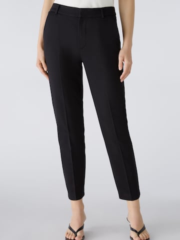 Coupe slim Pantalon à plis 'FEYLIA' OUI en noir : devant