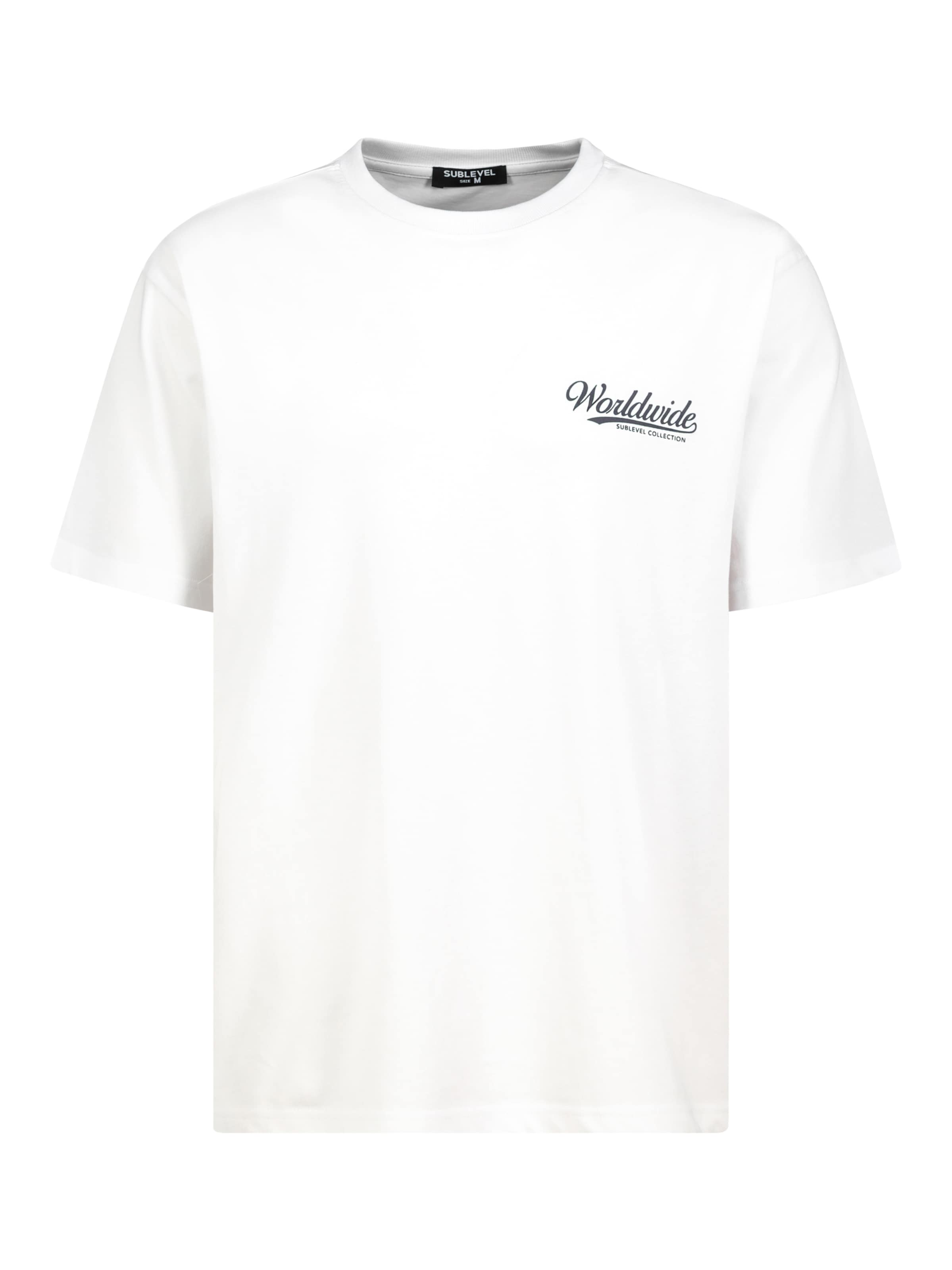 Sublevel Shirt 'Worldwide' in White: front
