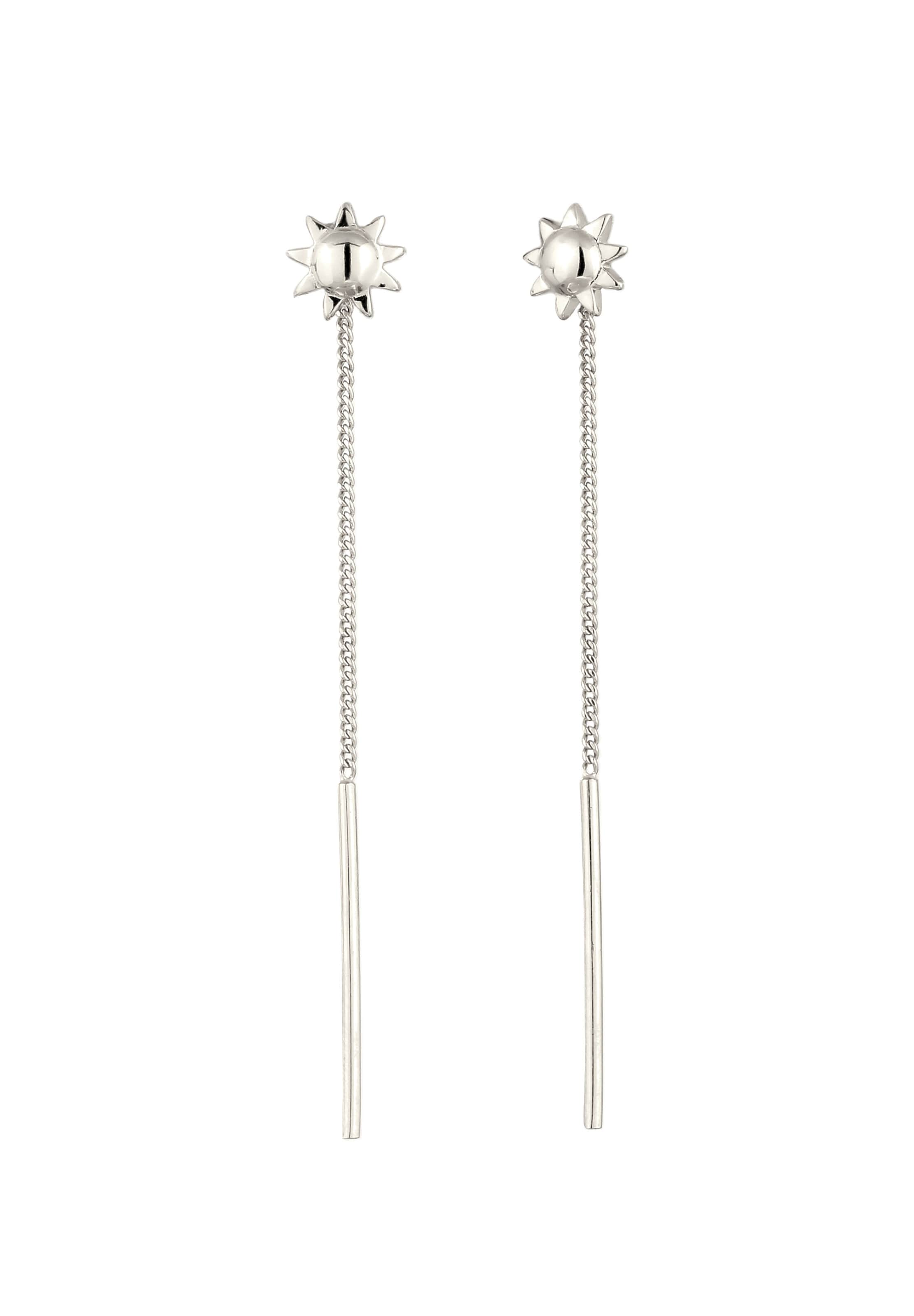 ELLI Earrings 'Sun' in Silver: front