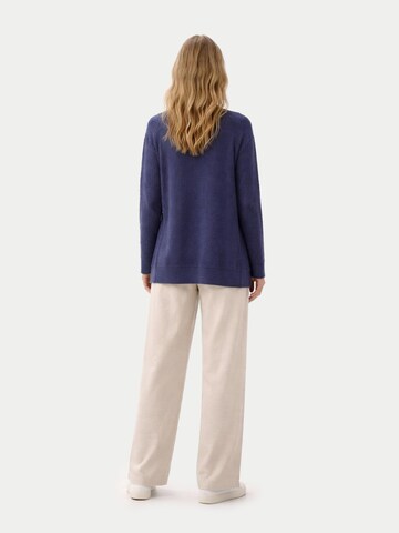 GOBI Cashmere - Cárdigan 'Ajour Knit Open-Front Cashmere Cardigan' en azul