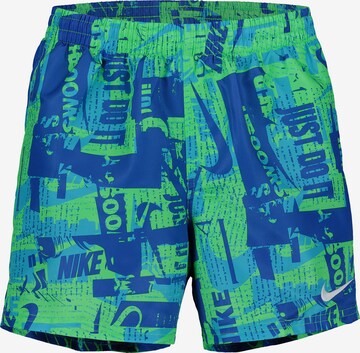 Nike Swim Athletic Swimwear ' Collage LAP 4 inch ' in Green: front