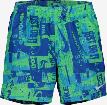 Maillot de bain de sport ' Collage LAP 4 inch ' Nike Swim en vert : devant