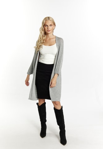 IZIA Knit Cardigan in Grey: front