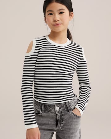 WE Fashion Свитер в Черный: спереди