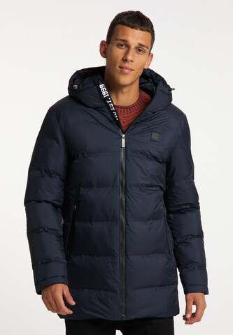 MO Winter Coat in Blue: front