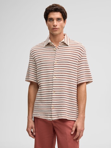 STRELLSON Comfort fit Button Up Shirt 'Colin' in Beige: front