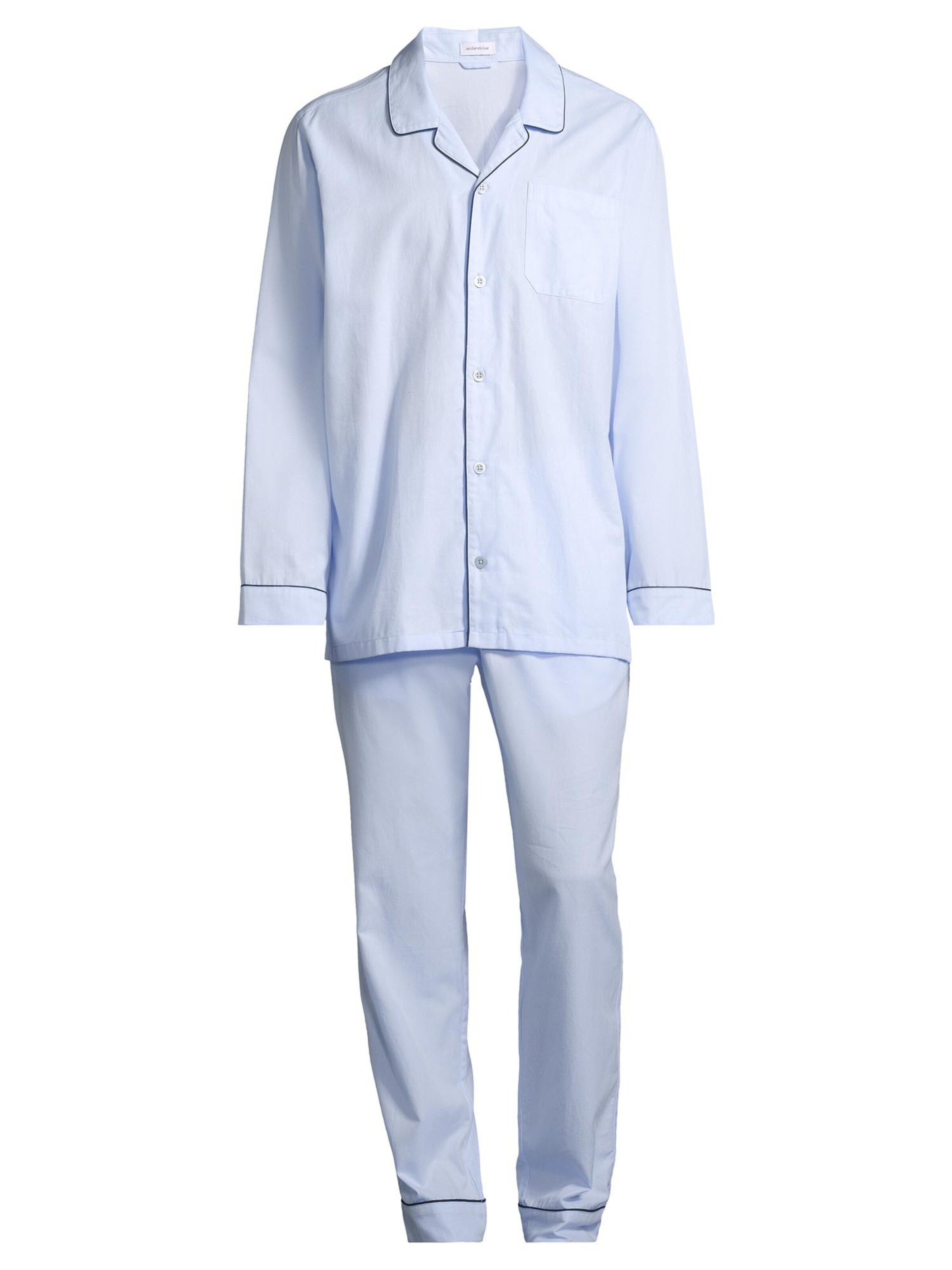 SEIDENSTICKER Long Pajamas 'Web' in Blue: front
