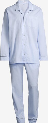 SEIDENSTICKER Pyjama lang 'Web' in Blau: Vorderseite