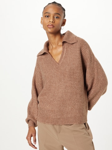 VERO MODA Sweter 'FILENE' w kolorze brązowy: przód