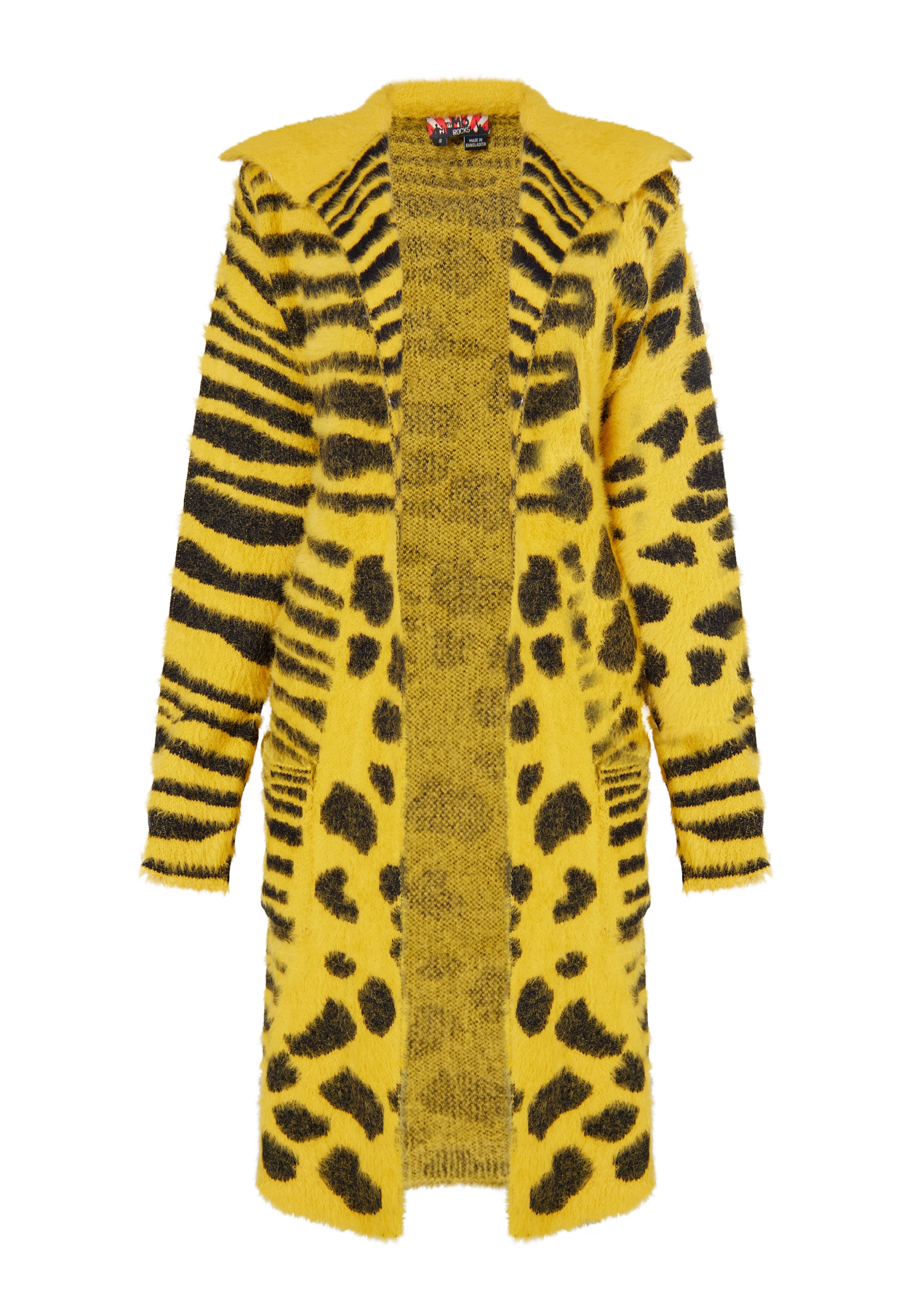 myMo ROCKS Gebreid vest '' in Geel: voorkant