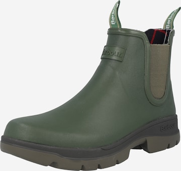 Barbour Chelsea Boots 'Fury' in Green: front