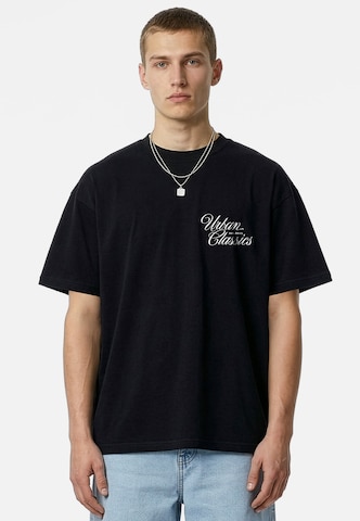 Maglietta 'Flow Script' di Urban Classics in nero: frontale