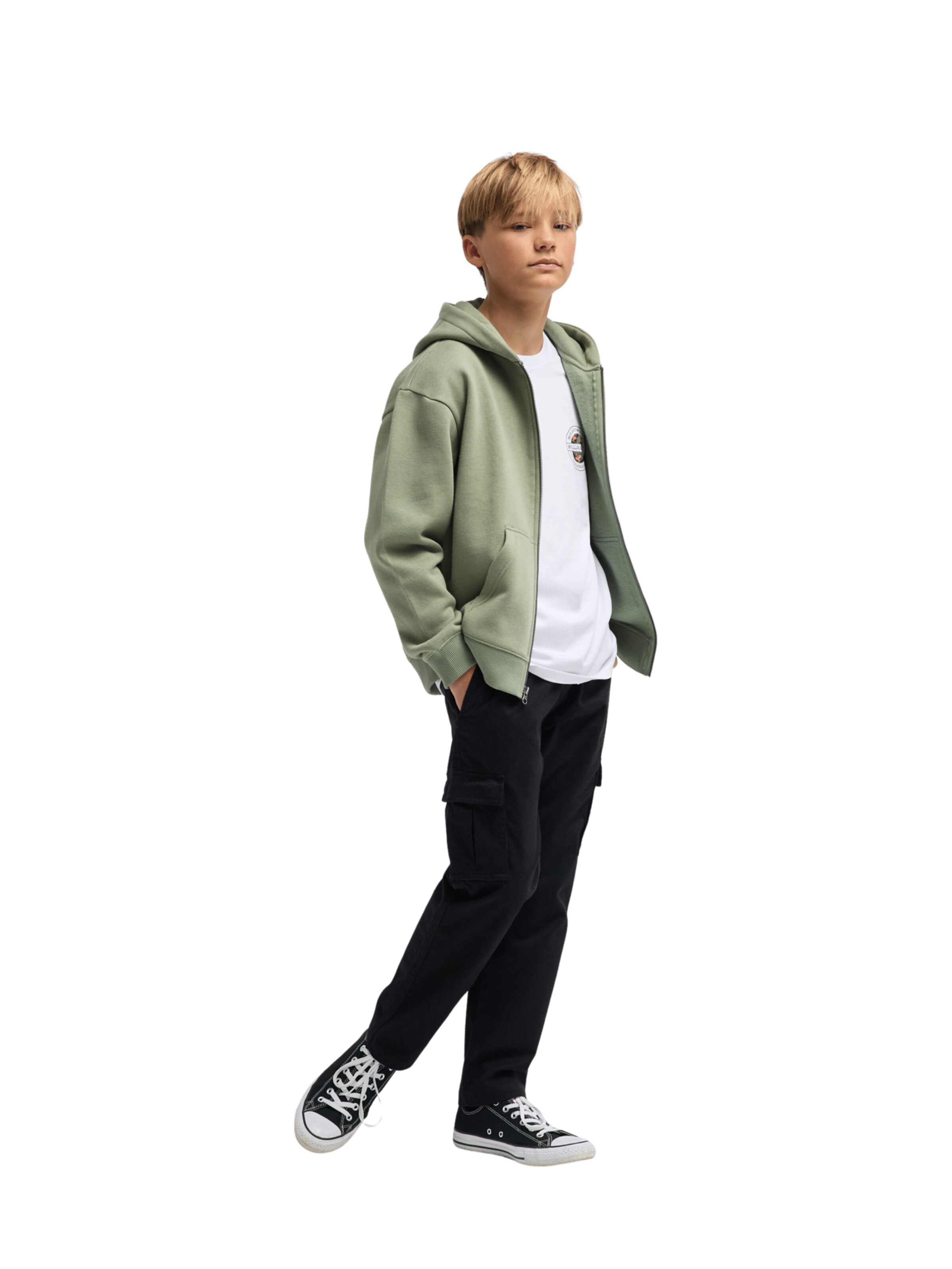 BILLABONG Zip-Up Hoodie 'Arch' in Green