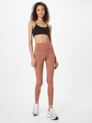 Girlfriend Collective Skinny Workout Pants in Brown