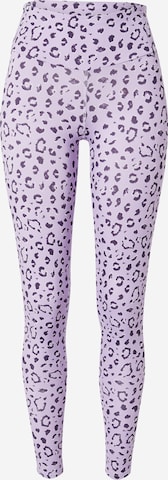 Hey Honey Skinny Workout Pants in Purple: front