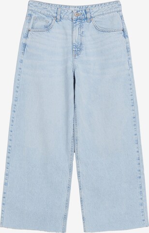 Bershka Wide leg Jeans in Blauw: voorkant