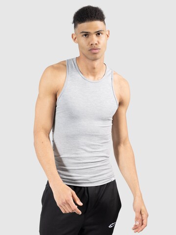 T-Shirt fonctionnel 'Trevor' Smilodox en gris : devant