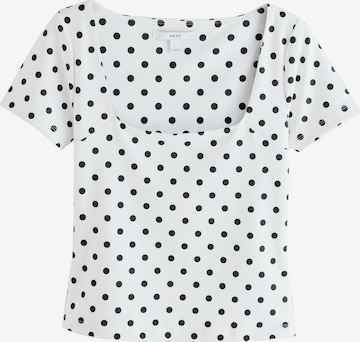 T-shirt Next en blanc : devant