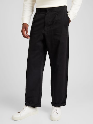 TOPMAN Широкий Штаны в Черный: спереди