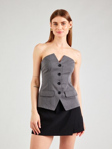 MYLAVIE by Sarah Harrison Top in Grey: front