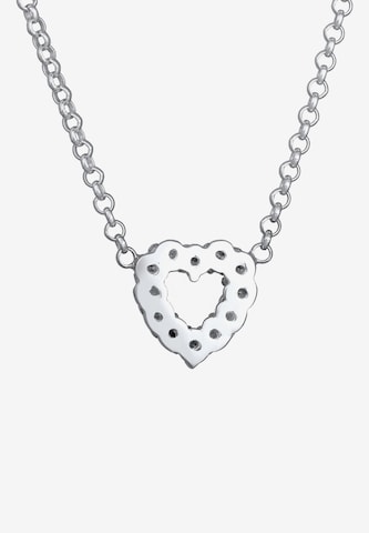 Elli DIAMONDS Ketting 'Herz' in Zilver