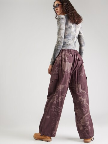 Ed Hardy Широки крачоли Карго панталон в червено