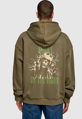 Merchcode Sweatshirt 'Skull Of The Night V2' in Green: front