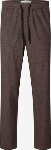 SELECTED HOMME Slimfit Broek in Bruin: voorkant