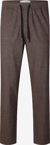 Coupe slim Pantalon SELECTED HOMME en marron : devant