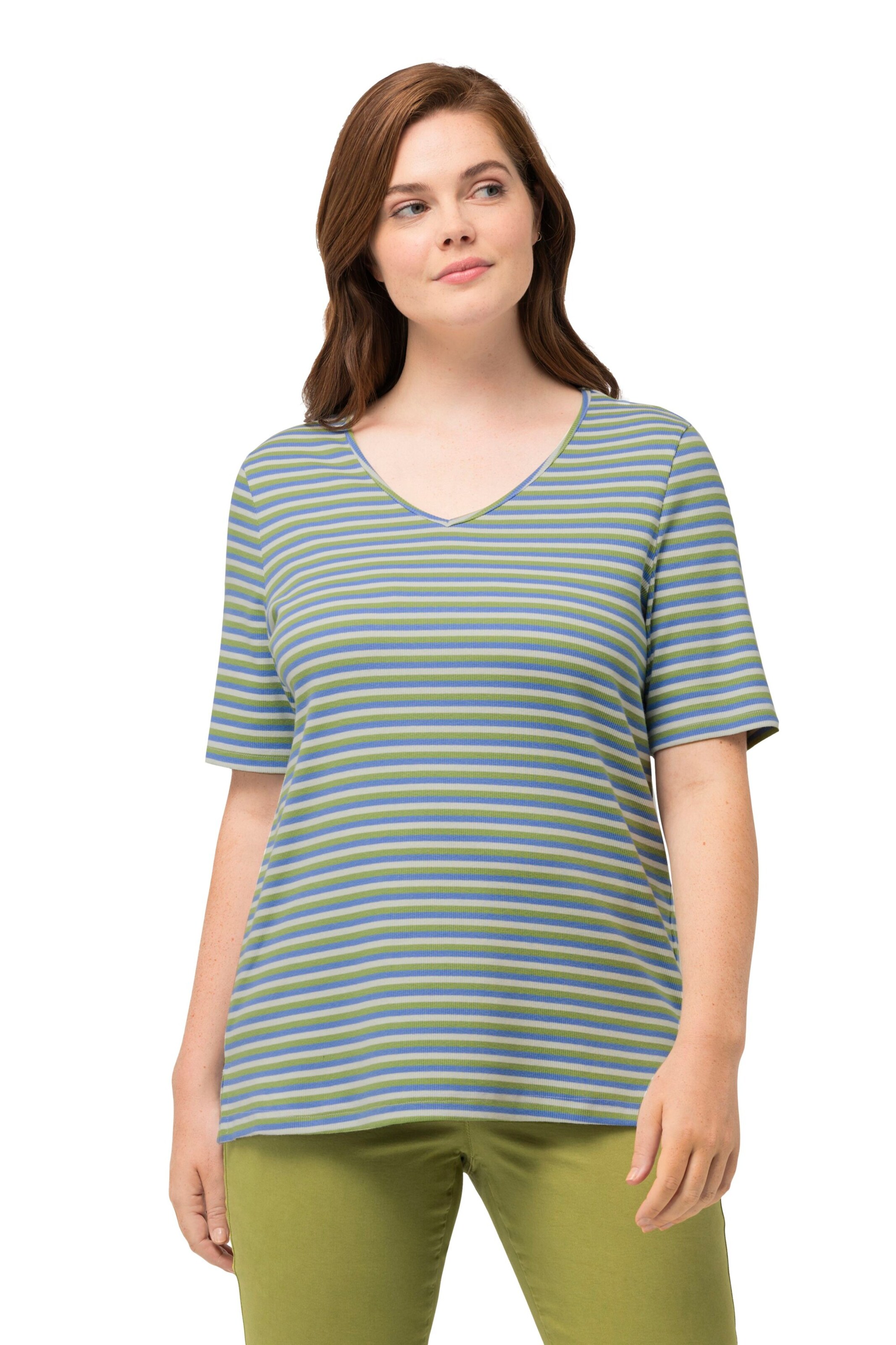 Ulla Popken Shirt in Blauw: voorkant