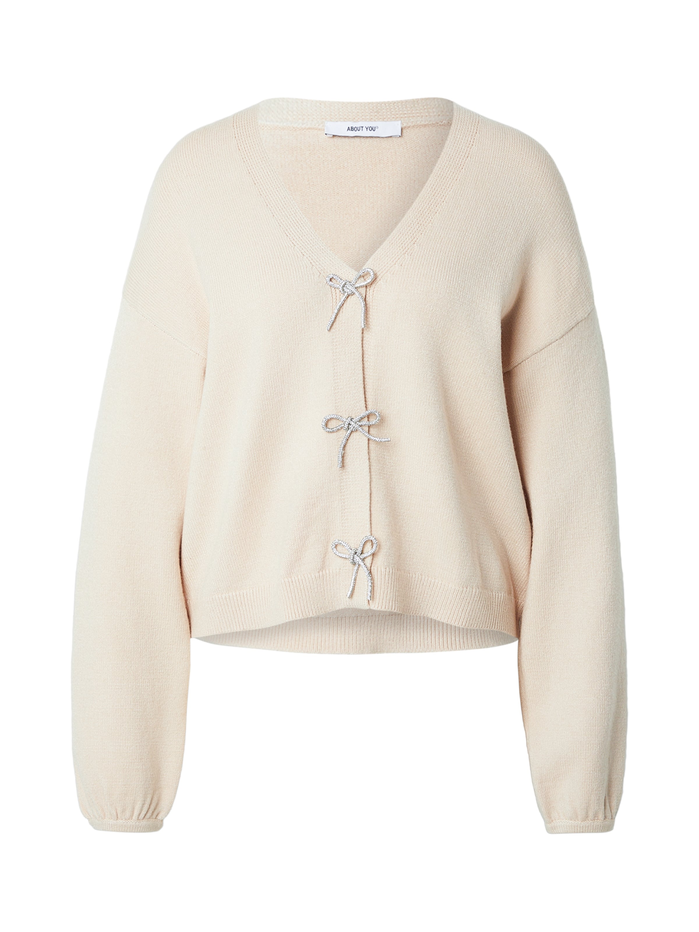ABOUT YOU Вязаная кофта 'Rosanna' в Бежевый: спереди