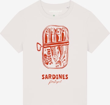 T-shirt 'Sardines Portugal' Watapparel en blanc : devant