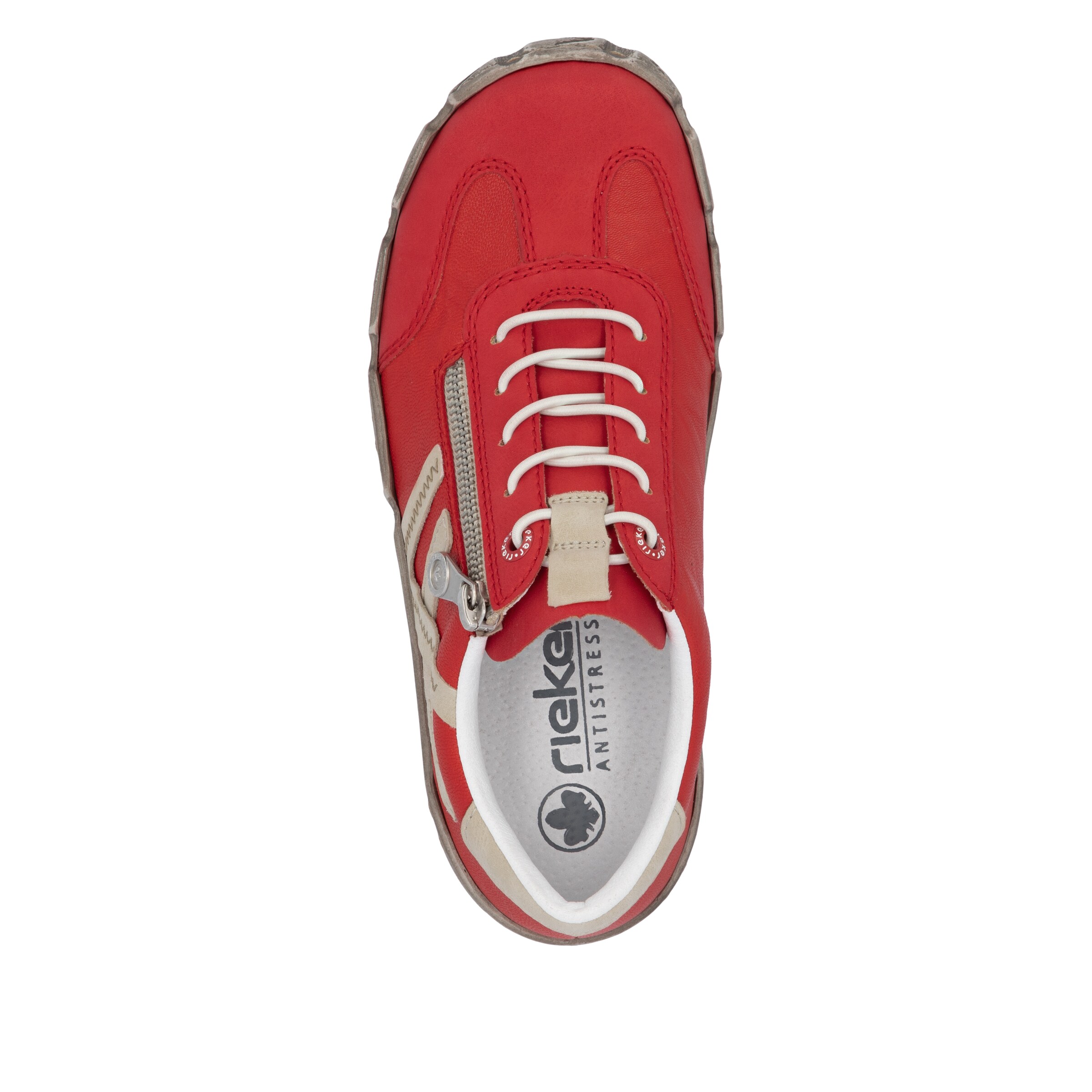 Baskets basses Rieker en rouge