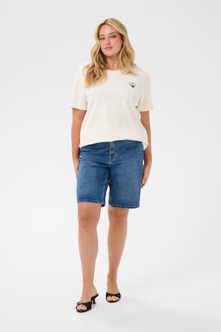 KAFFE CURVE - Camiseta 'KCAnnia' en blanco