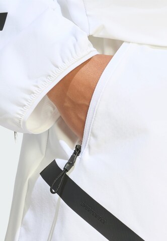 ADIDAS SPORTSWEAR Loose fit Workout Pants 'Z.N.E.' in White