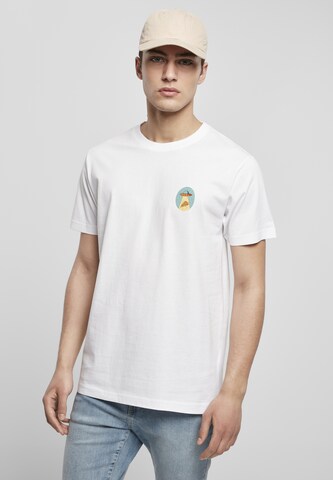 T-Shirt 'Ufo Pizza' Mister Tee en blanc : devant