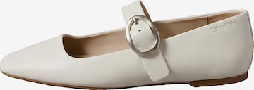 Ballerines à lanières Calvin Klein en blanc : devant